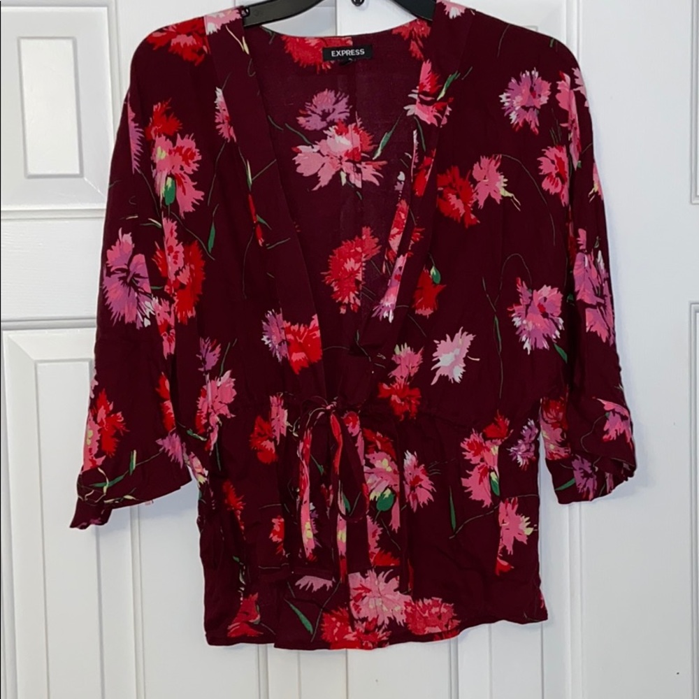 Flowy wrap kimono